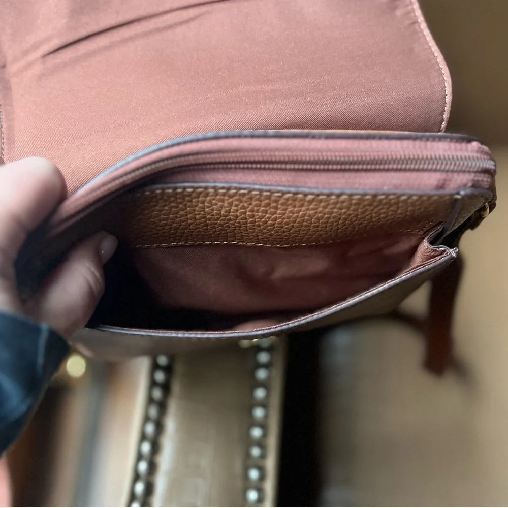 Fossil Kinley Small Leather Crossbody Bag, Brown New with tags - Picture 5 of 7